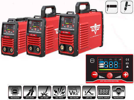 Kekakuan LCD Display Intelligent Arc Force Welding Machine IGBT 1.6-5.0mm Elektroda Soldar